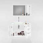 Gabinete Para Banheiro Com Tampo De Vidro Cuba De Sobrepor E