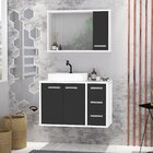 Gabinete Para Banheiro Com Tampo De Vidro Cuba De Sobrepor E