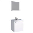 Gabinete Para Banheiro Cozimax Kit Cacau Aço 40cm Branco 1000