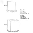 Gabinete Para Banheiro Cozimax Kit Cacau Aço 40cm Branco 1000