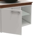 Gabinete Para Banheiro Cuba Com Espelho Dallas I7 Branco/nogal