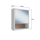 Gabinete Para Banheiro De Coluna 01 Porta E Espelheira Slim B