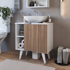 Gabinete Para Banheiro De Coluna 01 Porta Slim Branco/montana