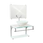 Gabinete Para Banheiro De Vidro Haití 60 Cm Com Torneira