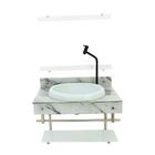 Gabinete Para Banheiro De Vidro Iqxx 60cm Inox Com Cuba Chape