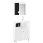 Gabinete Para Banheiro Detalhe Na Cuba Branco E Nero Lilies