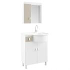 Gabinete Para Banheiro Detalhe Na Cuba Branco E Nude Lilies