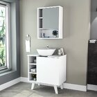 Gabinete Para Banheiro E Armário Com Espelho Branco