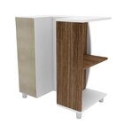 Gabinete Para Banheiro E Espelheira 60cm Moab Branco/ Tannat