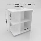 Gabinete Para Banheiro E Espelheira 60cm Moab Branco/ Tannat
