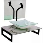 Gabinete Para Banheiro E Lavabo Com Cuba Prateleira E Espelho