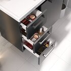 Gabinete Para Banheiro Em Aço 3 Gavetas Ameixa Preto