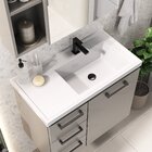 Gabinete Para Banheiro Em Aço 3 Gavetas Cinza