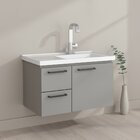 Gabinete Para Banheiro Em Aço 61,5cm Romã  Cinza