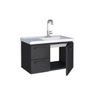 Gabinete Para Banheiro Em Aço 61,5cm Romã  Preto