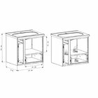 Gabinete Para Banheiro Em Aço Com Porta Basculante Caqui Cinza