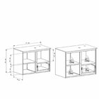 Gabinete Para Banheiro Em Aço Com Tampo De Vidro Branco