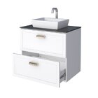 Gabinete Para Banheiro Em Aço Com Tampo Em Vidro Temperado Se