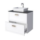 Gabinete Para Banheiro Em Aço Com Tampo Em Vidro Temperado Se