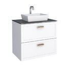 Gabinete Para Banheiro Em Aço Com Tampo Em Vidro Temperado Se