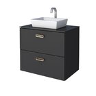 Gabinete Para Banheiro Em Aço Com Tampo Em Vidro Temperado Se