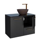 Gabinete Para Banheiro Em Aço Jambo Preto