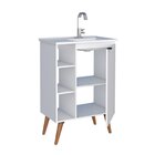 Gabinete Para Banheiro Em Madeira 1 Porta Hortênsia 60 Com Pé