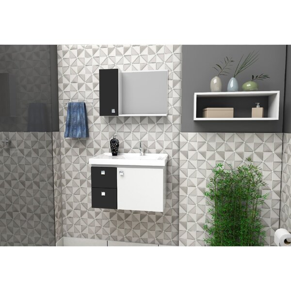 Gabinete Para Banheiro Em Madeira 2 Gavetas Moara Cozimax Bra