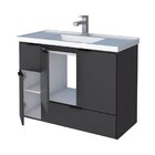 Gabinete Para Banheiro Em Madeira Com Lavatório Em Mármore Si