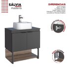 Gabinete Para Banheiro Em Madeira Com Nicho Sem Cuba Sálvia P