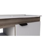 Gabinete Para Banheiro Em Madeira Dália Cozimax Branco/tamari