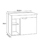 Gabinete Para Banheiro Em Madeira Dália Cozimax Branco/tamari