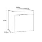Gabinete Para Banheiro Em Madeira Jasmim Cozimax Branco/tamar