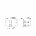 Gabinete Para Banheiro Em Madeira Margarida 60 Nude/tamarindo