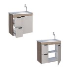 Gabinete Para Banheiro Em Madeira Margarida Nude/tamarindo