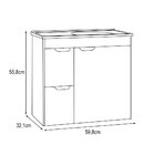 Gabinete Para Banheiro Em Madeira Margarida Nude/tamarindo