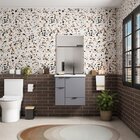 Gabinete Para Banheiro Em Madeira Orquídea 60 Cinza