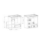 Gabinete Para Banheiro Em Madeira Orquídea 60 Nude