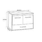 Gabinete Para Banheiro Em Madeira Sem Cuba Hibisco Cozimax Nu