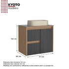 Gabinete Para Banheiro Em Madeira Sem Cuba Kyoto Jequitibá/pr