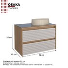 Gabinete Para Banheiro Em Madeira Sem Cuba Osaka Jequitibá/nu