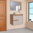 Gabinete Para Banheiro Em Madeira Suspenso Kyoto Jequitibá C/