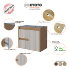 Gabinete Para Banheiro Em Madeira Suspenso Kyoto Jequitibá C/