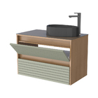 Gabinete Para Banheiro Em Madeira Suspenso Osaka Jequitibá C/