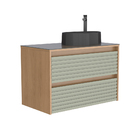 Gabinete Para Banheiro Em Madeira Suspenso Osaka Jequitibá C/