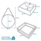 Gabinete Para Banheiro Estilo Industrial Aço Com Cuba Quadrad