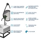 Gabinete Para Banheiro Estilo Industrial Aço Com Cuba Quadrad