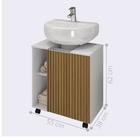 Gabinete Para Banheiro Gales Branco Ripado