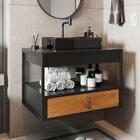 Gabinete Para Banheiro Harley 1 Gaveta E Cuba Dalla Preta