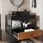 Gabinete Para Banheiro Harley 1 Gaveta E Cuba Dalla Preta